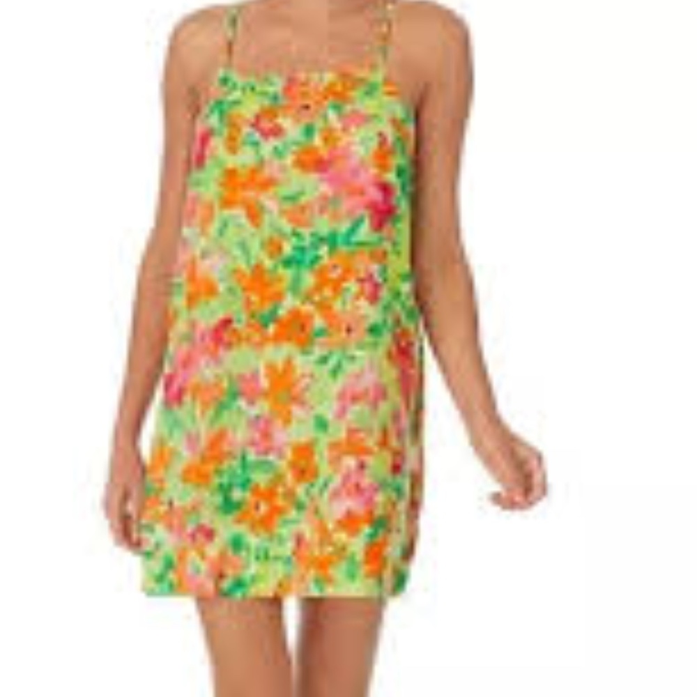 Sanctuary Chemise Floral Satin Tie Back Nightgown Pajamas